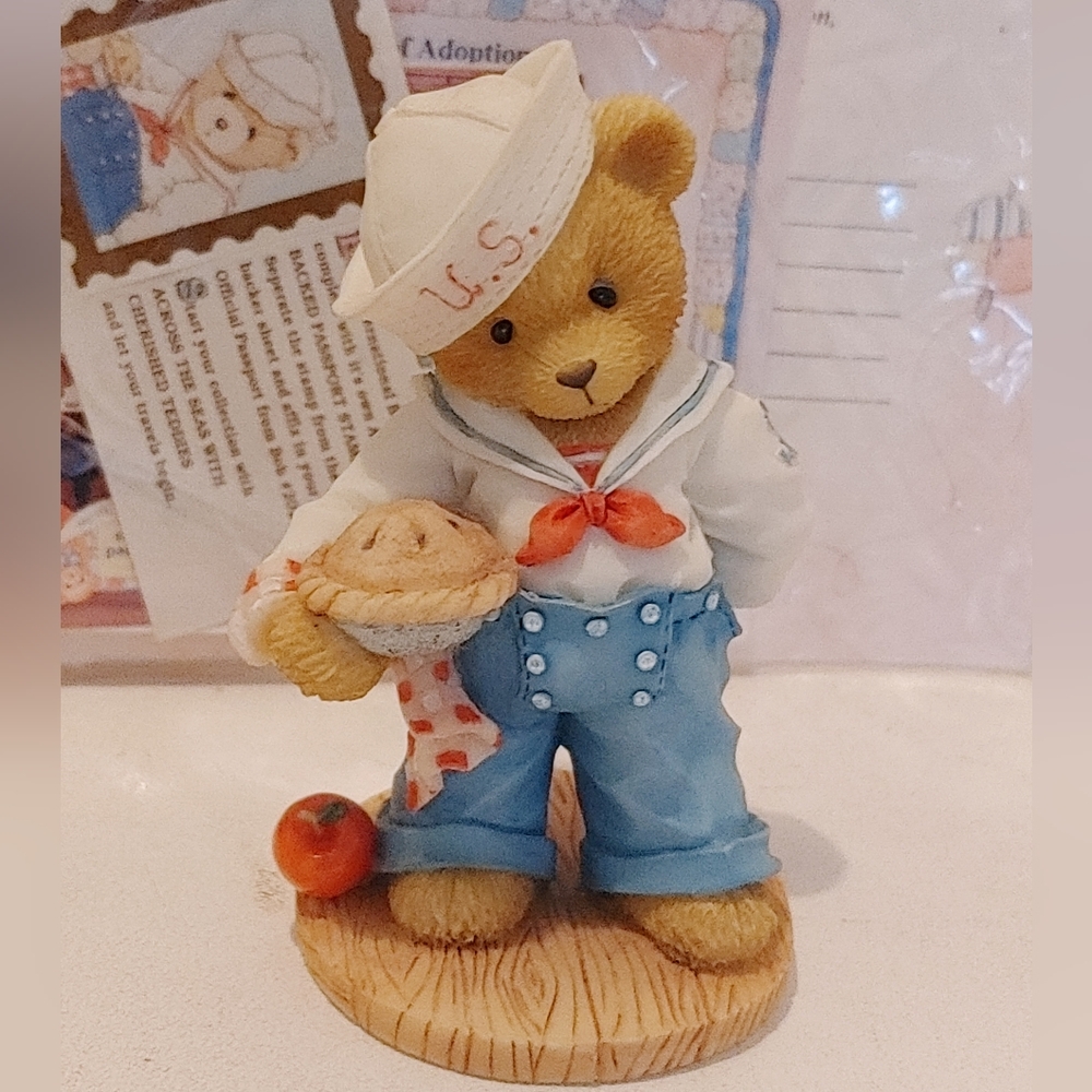 BNIB Vintage Cherished Teddies USA (Across The Seas Collection) 1996